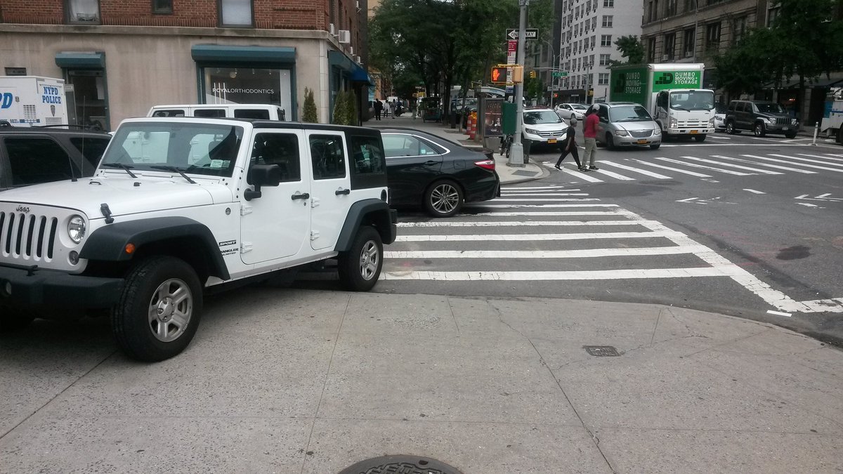Parking On A Sidewalk Is A Big No in NYC