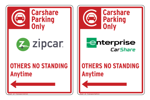 Carshare regulation sinage