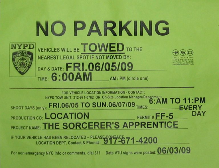 Temporary Parking Signs Take Precedence - Parking Tickets